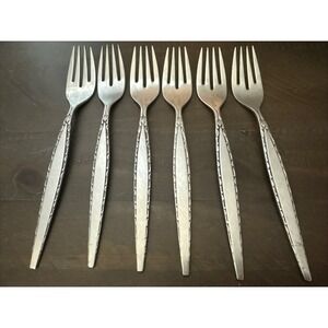 VENETIA Oneida Community Stainless  18/8 Salad Forks--6 3/4" Set Of 6